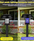4 Pack Solar Bug Zapper Lights Waterproof Mosquito Killer Outdoor Bug Zappers for Moths Gnats Flies Indoor Outdoor Garden Patio Purple and White Solar Powered
