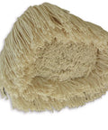 Premium Wedge Dust Mop Refill 10 By 6.5 Inches Crafted From Washable Natural Cotton, shown in cleaned condition.