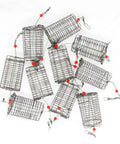 Ten Pieces Stainless Steel Fishing Bait Cage Feeder Set With S M L Sizes Rust Resistant for Freshwater and Saltwater