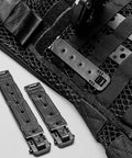 Rock Solid 3 Inch Molle Lok Clips on tactical vest webbing, durable nylon attachment hardware for gear organization.