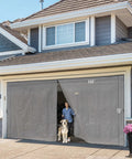 Easy Install Magnetic Garage Door Screen For 18x9 Foot Two Car Garage Durable Fiberglass Mesh Hands Free Entry Bug Proof Barrier