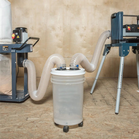 4 Inch Cyclone Dust Collection Elbows And Couplers Separator Kit For Woodworking Debris Containers Buckets And Barrels With Hose Clamps