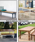 Unfinished Rubber Wood Farmhouse Table Legs Set Of 4 16 Inch Dining Table Supports in various painted styles outdoors and indoors.