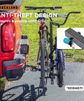 Anti Rattle Lock Hitch Pin For Half Inch 13 Thread Fits Lightweight Platform Bike Racks Compatible With Young OutfitR Models Easy To Install Secure Lock Reduces Vibration And Noise On The Trail Or Road installed on vehicle