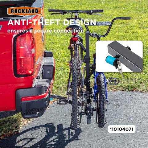 Anti Rattle Lock Hitch Pin For Half Inch 13 Thread Fits Lightweight Platform Bike Racks Compatible With Young OutfitR Models Easy To Install Secure Lock Reduces Vibration And Noise On The Trail Or Road installed on vehicle