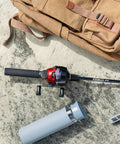 Spincast Reel And Rod Combo With A 6 Foot Two Piece Rod Size 40 Reel Right Hand Retrieve Pre Spooled with 15 Pound Line