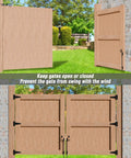 12 Inch Heavy Duty Cane Bolt Gate Drop Rod Set for Wood PVC Vinyl and Metal Fences Gates installed on wooden gate