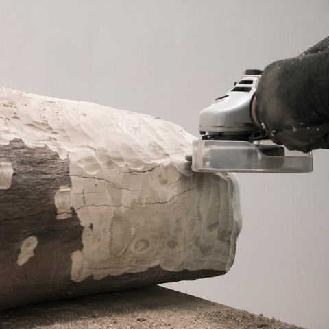Industrial Woodcarver Carbide Wood Carving Disc for Angle Grinder shaping wood log with precision and smooth finish