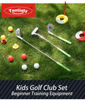 Kids Golf Set For Ages 3 To 8 Adjustable Indoor Outdoor Complete Kit With 3 Clubs 2 Holes And Flags 2 Tees 6 Balls