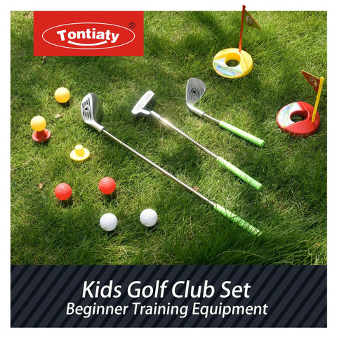 Kids Golf Set For Ages 3 To 8 Adjustable Indoor Outdoor Complete Kit With 3 Clubs 2 Holes And Flags 2 Tees 6 Balls