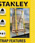Heavy Duty Ratchet Strap 2 X 27 Feet Featuring A Tough As Nails 10000 Pound Rating double J hooks securing a pallet on a truck.