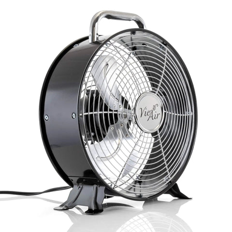 Beefy High Velocity Dual Speed Metal Drum Fan With Sleek Design And Quiet Operation, Durable Metal Construction, 12 Inch