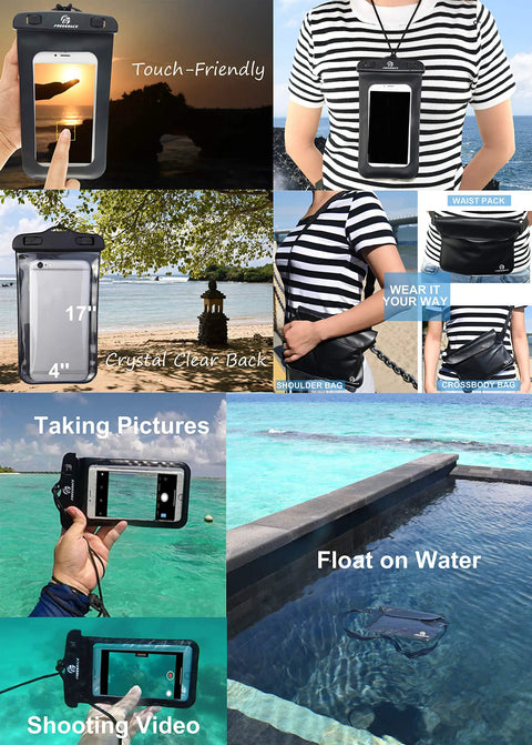 Waterproof Dry Bag Set Of 3 With Double Zip Locks Includes Waist Pouch And IPX8 Phone Case for outdoor adventures