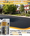 House driveway with High Elasticity Asphalt Crack Filler For Driveways And Walkways pack, emphasizing seamless repair