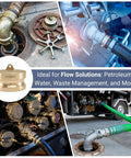 Heavy Duty 3 Inch Camlock Fittings Type DP Forged Brass Leak Proof Dust Plug Quick Connect Coupling For Water Gas Transfer in use.