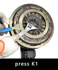 DPS6 Dual Clutch Transmission Reinstall Tool Set For Ford Focus DCT Reuse A Previously Installed Clutch Assembly And Refit It Safely Save On New Clutch Costs With This Easy Reinstall Kit. K1 clutch spring reset tool in use