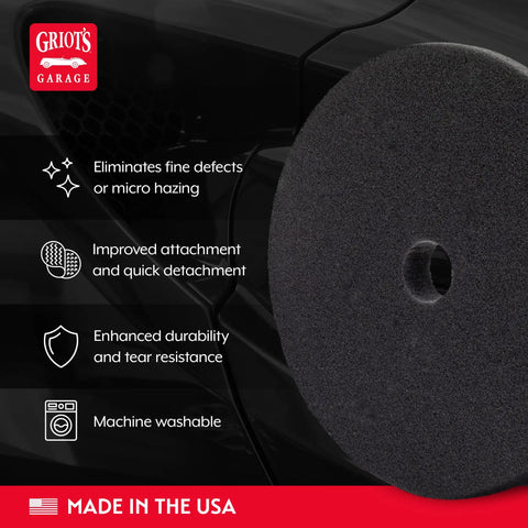 Boss 6.5-Inch Fast Correcting Foam Pads For Car Polishing And Detailing Ultra Soft Buffing Pads For Swirl Marks And Micro Haze Removal Pro Grade Swirl Free Finish Safe On All Surfaces Works With Waxes And Sealants Set Of 2