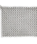 8x6 Inch Cast Iron Chainmail Scrubber for Safe Scratch Free Cleaning of Pre Seasoned Pans Griddles Barbecue Grills and Pots Durable