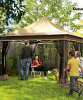 12 X 12 Ft Pop Up Canopy Tent With Mesh Netting UPF50 Instant Sun Shelter Height Adjustable Easy Setup Carry Bag Included