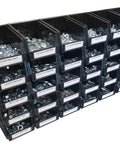 1035 Piece Grade 5 Nut Bolt And Washer Set With Hex Bolts Nuts Lock Washers And Flat Washers In 30 Stackable Plastic Bins