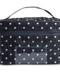 Portable Freezable Breastmilk Cooler And Formula Storage Bag With Built In Ice Packs in polka dot design, 7x8x5 inches, zippered closure.