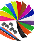 Dope Turkey Feather Arrow Fletching Vanes Kit 50 Pcs In 3 4 5 Inch Lengths Right Wing Shield And Teardrop Shapes Blue DIY Arrow Building