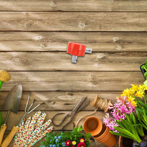 Heavy Duty Manual Hand Crank Winch for Greenhouse Film Winder, red aluminium alloy and steel sidewall vent part on wood