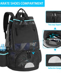 XL Scuba Dive Backpack With Wet Dry Separation And Large Mesh Gear Bag For Snorkeling Gear Mask Fins Snorkel Shoe Compartment