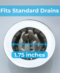 Top view of Disposable Hair Catcher 20 Pack For Standard 1.75 Inch Tub Drains Eco Friendly Bioplastic Hair Trap Strainer