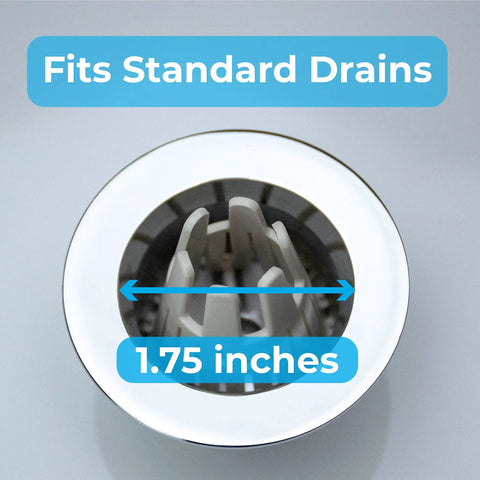 Top view of Disposable Hair Catcher 20 Pack For Standard 1.75 Inch Tub Drains Eco Friendly Bioplastic Hair Trap Strainer