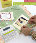 Top Shelf Monochrome Label Maker With No Brainer Setup And Dozen Smart Templates For Fast Home Office Organization in use for crafting.