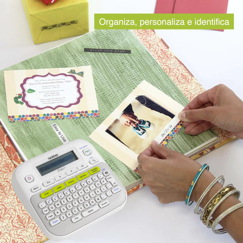 Top Shelf Monochrome Label Maker With No Brainer Setup And Dozen Smart Templates For Fast Home Office Organization in use for crafting.