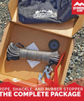 Boxed Beefed Up 50 Foot 1/4 Inch Synthetic Winch Rope Kit with Shackle and Rubber Stopper, 6,400 Lb Capacity for Jeeps and ATVs