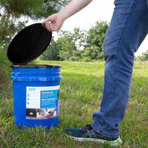 Rock Solid Five Gallon Portable Toilet Bucket With Snap On Seat And Lid Campout Ready For Hunting Or Rv Travel Delivers Slick Wipe Down Cleaning And Snug Secure Fit Every Time