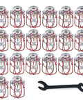 Fire Sprinkler Head Horizontal Pendant Spray Kit 1/2 Inch NPT Automatic Sprinkler With Wrench, Head Guard And Escutcheon Pack Of 20 layout with wrench.