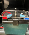 Heavy Duty Electric Work Positioner Truck With 330 Lbs Capacity And 59 Inch Lift Height battery connections with wires attached