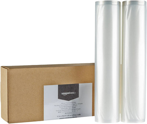 White Vacuum Sealer Bag Rolls Two Pack Heavy Duty Food Storage Compatible With Any Machine Hella Durable And Straight Up Essential For Freezer Safe Food Prep