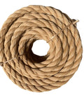 Coiled Tan Twisted 3 Strand Polypropylene Rope 1 Inch By 100 Feet Heavy Duty Lightweight Synthetic Cord For Various Uses
