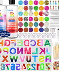 Backward Alphabet Molds Starter Kit With 206 Silicone Resin Molds For Epoxy Jewelry Making And Keychains Beginner Friendly Craft Set Includes Accessories For Easy Casting And DIY Projects