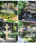 Pond Filter With Pump Fountain Kit Built-In UV Clarifier 660GPH 40W for Outdoor Ponds and Water Features with cascading water