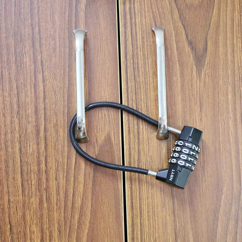Heavy Duty Combination Cable Lock With Three Sixteenth Inch Steel Cable And Seven Inch Length Four Digit Lock For Gates Fences Cabinets Sheds And Outdoor Security Tough As Nails Built To Last With Rubber Covered Wire Zinc Alloy Hexagonal Lock Body