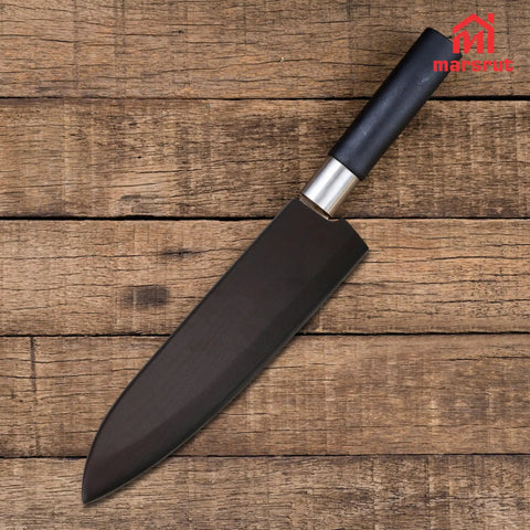 Magnetic Wood Saya Knife Sheath For 8 Inch Gyuto And Chef Knives on wooden surface