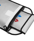 Heavy Duty Fireproof Document Bag For Cash And Files, Waterproof 15x11 Safe Storage Pouch With Silicone Coated Zippered Envelope