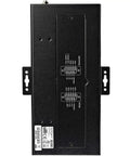 Heavy Duty 8 Port Serial Hub USB To RS232 RS422 RS485 Adapter Rock Solid Industrial DB9 Converter back view with connectors.
