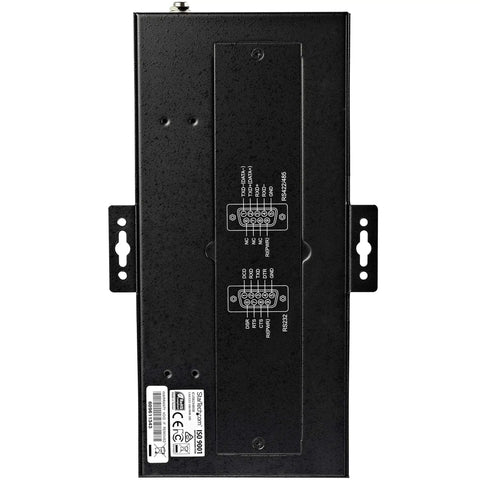 Heavy Duty 8 Port Serial Hub USB To RS232 RS422 RS485 Adapter Rock Solid Industrial DB9 Converter back view with connectors.