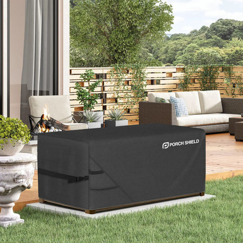 Heavy Duty Outdoor Deck Box Cover For 150 To 230 Gallon Storage 62 Inch Length 29 Inch Width 28 Inch Height Waterproof
