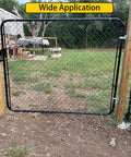 Heavy Duty Gate Hinges 2-Pack Wall Mount 1-3/8 Inch For Chain Link Fence And Wood Gates installed on a farm gate