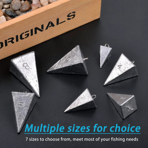 Saltwater Pyramid Sinkers For Surf And Pier Fishing Durable Triangular Weights That Hold In Sand And Strong Currents Tapered Point Design Available In 1 Oz 2 Oz 3 Oz 4 Oz 5 Oz 6 Oz 8 Oz