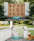 Self-Close Wooden Gate Hardware Kit With Heavy-Duty Bracket And Spring Hinge, Adjustable Tension For Quiet, No Slam Gates, DIY Gate System For Wood Fences And Arbors. 2-pack for double wooden gate and 1-pack for single gate