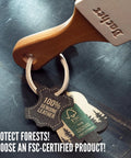 Pro Grade Leather Knife Strop With Double Sided Stropping Leather And Polishing Compound Handmade In Poland, FSC certified handle